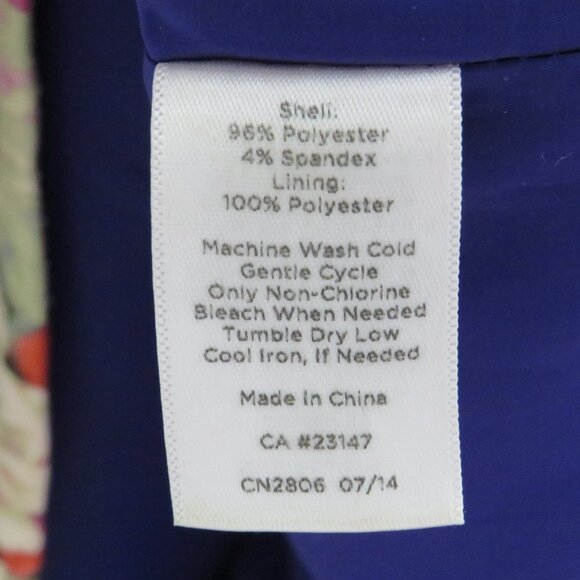 Talbots* Women's Fully Lined 6" Back Slit Multicolor Floral Pencil Skirt~Size 8p - Picture 4 of 8